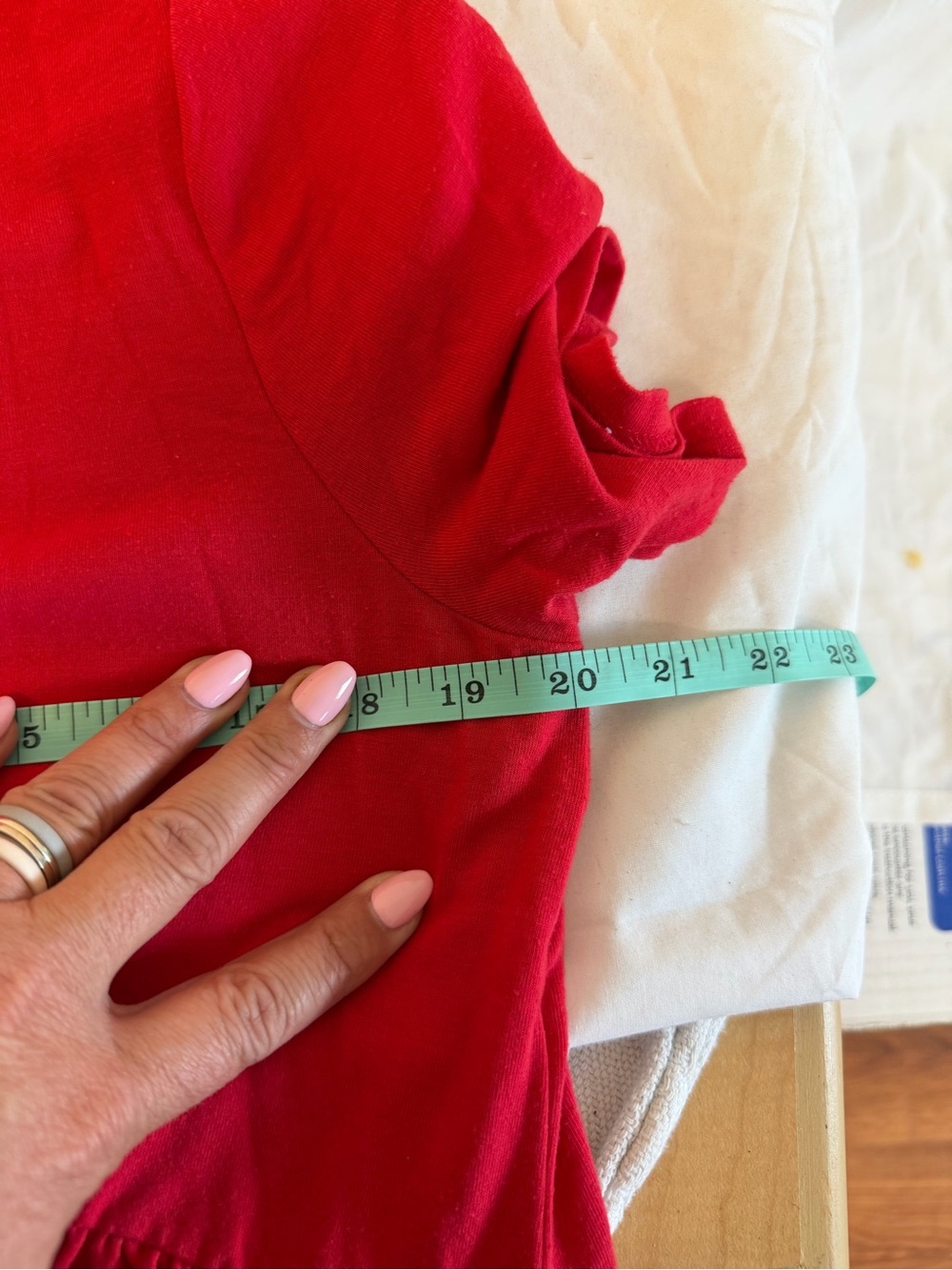Zenana Outfitters Red Short-Sleeve Peplum Tunic - Picture 5 of 5